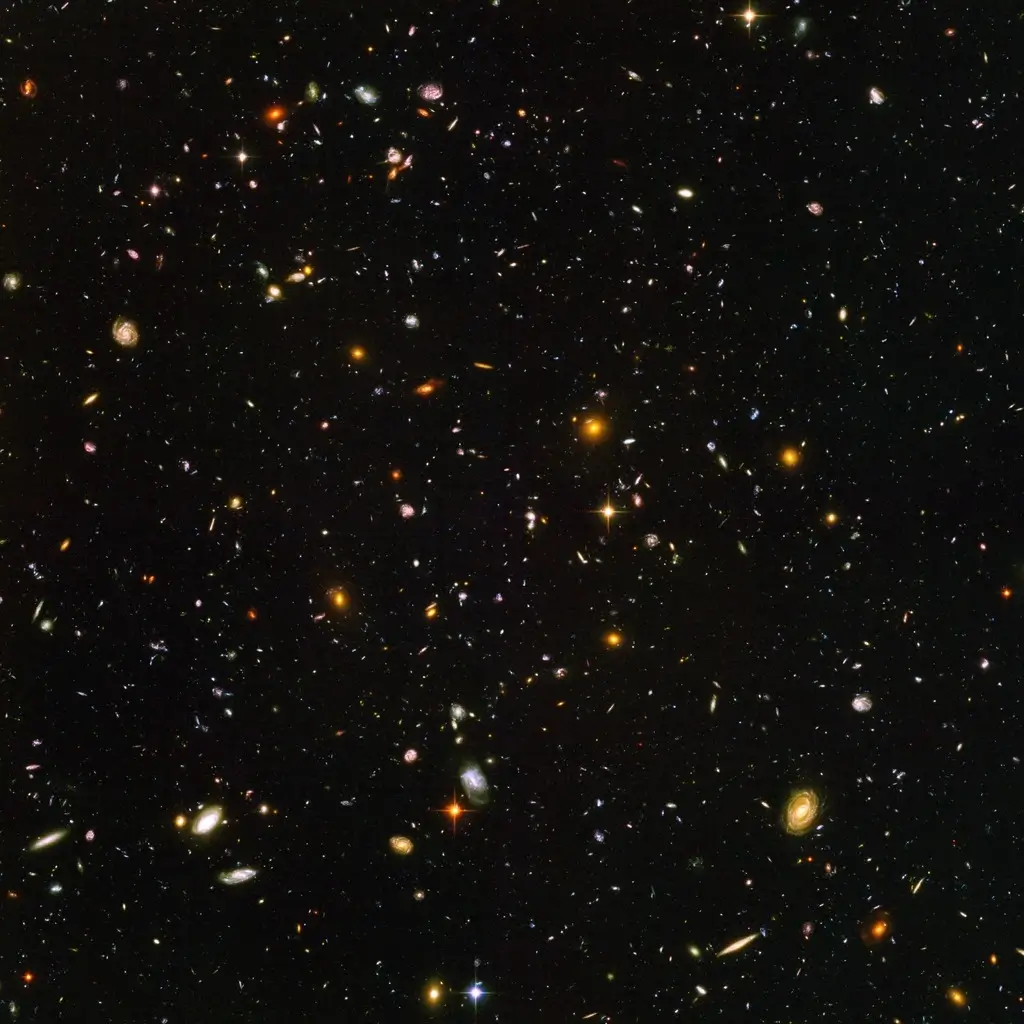 Ultra deep field foto gemaakt door Hubble.